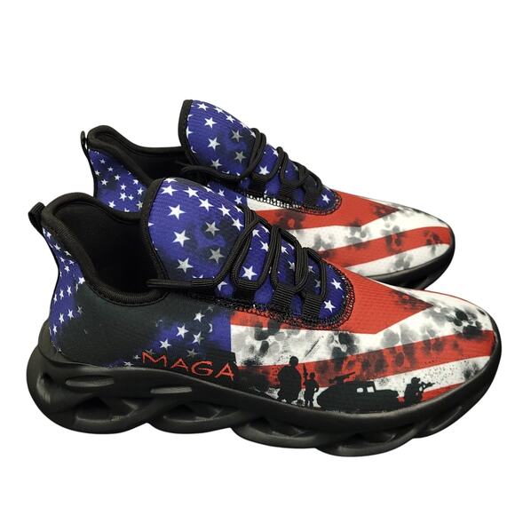 Maga American Flag Running Shoes Men's Sz US 7 (39) Military Patriotic New - Picture 8 of 10